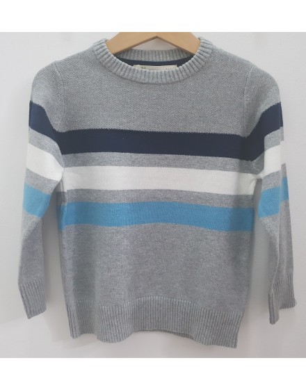 Jersey niño zippy gris y rallas