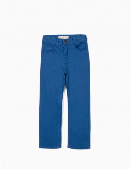 Pantalón De Sarga Para Niño Azul
