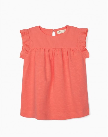 Camiseta Volante Coral ZIPPY