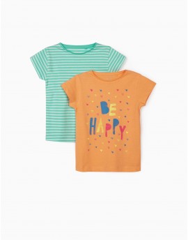 Pack 2 camisetas Be Happy ZIPPY