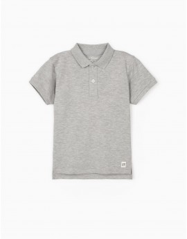 Polo Piqué niño ZIPPY gris