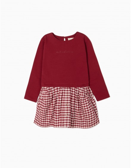 Vestido Vichy burdeos ZIPPY