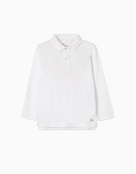 Polo básico algodón blanco ZIPPY