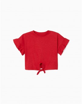 Camiseta corta roja nudo ZIPPY