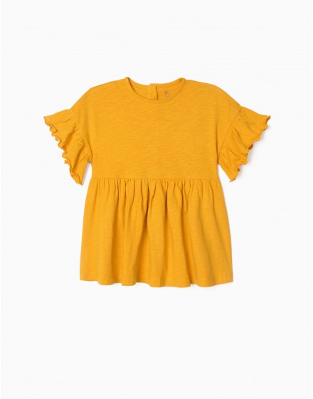 Camiseta Volante Mostaza ZIPPY