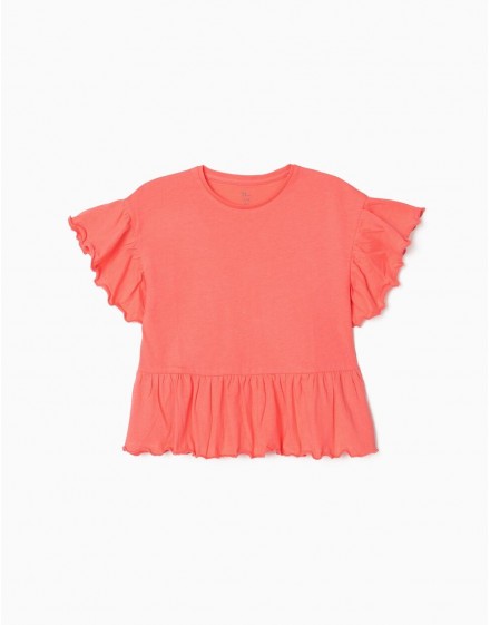 Camiseta Volante coral ZIPPY