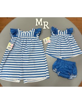 Vestido Rallas Azulina