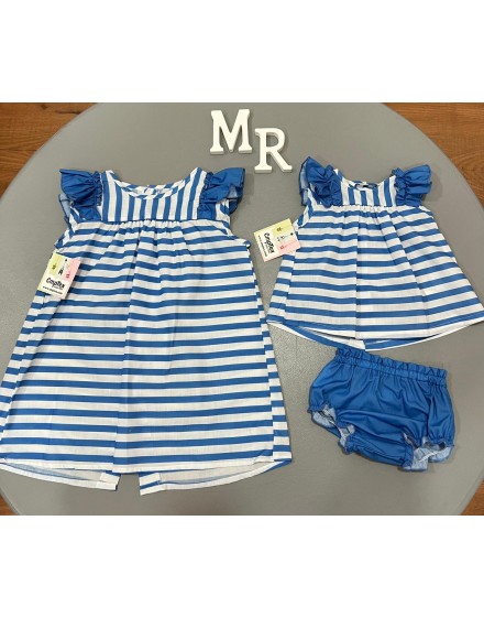 Vestido Rallas Azulina