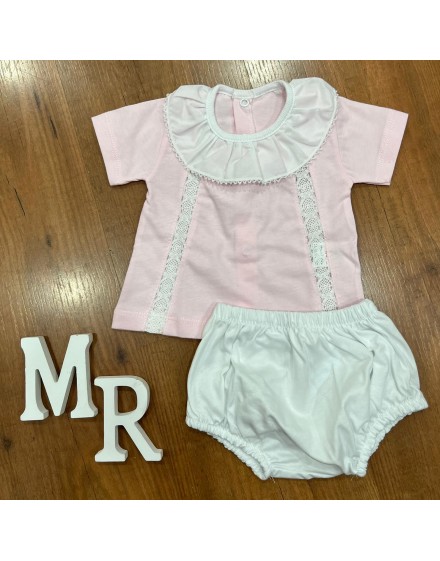 Conjunto algodon cuello bb POPYS