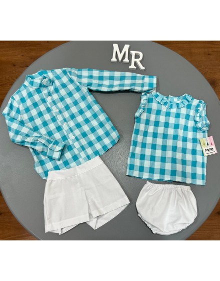 Conjunto Camisa Turquesa CMPTEX