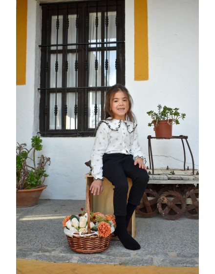 Pantalón punto negro largo MARENA