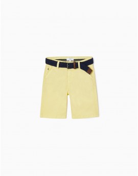 Short chino amarillo con cinturón ZIPPY
