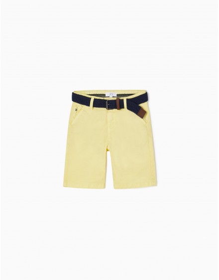 Short chino amarillo con cinturón ZIPPY