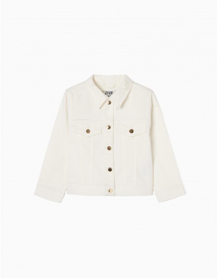 Cazadora Vaquera Blanca ZIPPY