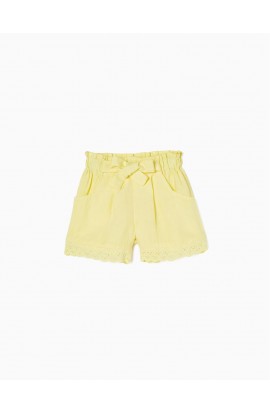 Pantalón corto lino amarillo ZIPPY