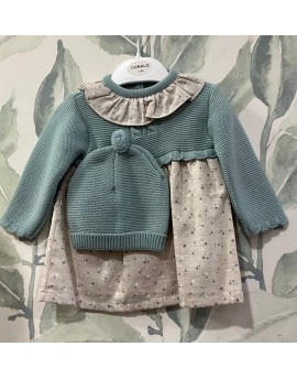 Vestido bb Estrellitas con gorro CORALO