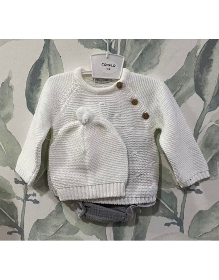 Conjunto lanita + gorro CORALO