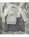 Vestidito de lanita con bambula + gorro CORALO