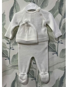 Conjunto lanita bb con polaina + gorro CORALO
