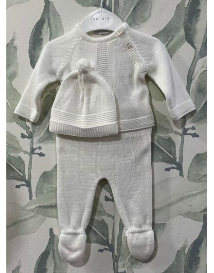 Conjunto lanita bb con polaina + gorro CORALO