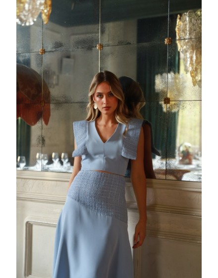 Conjunto TESA celeste chanel CAYRO