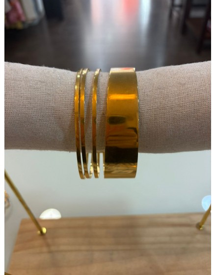 Brazalete Anilla Dorado