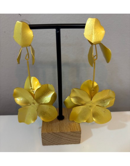 Pendiente Dorado Mate