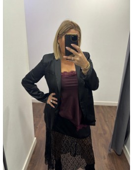 Falda Satén con encaje