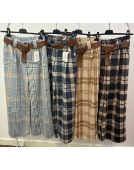 Pantalón + Cinturón Cuadros Ante